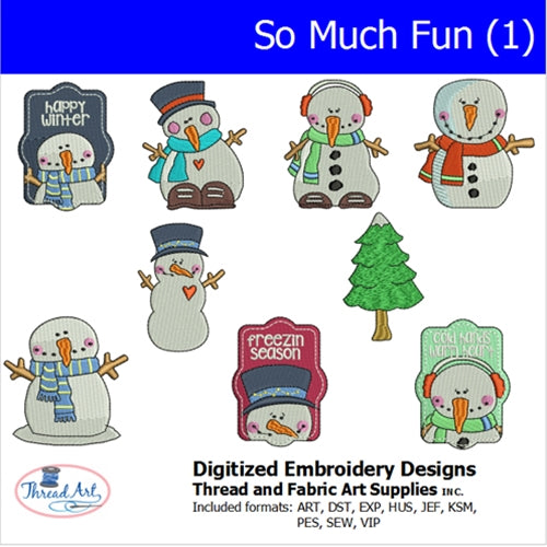 Machine Embroidery Designs - Snow Much Fun(1) - Threadart.com