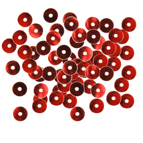 HotFix Loose Sequins - 6MM Red Metallic - Threadart.com
