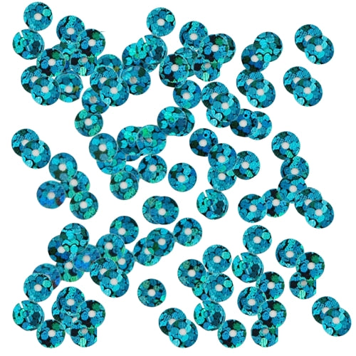 HotFix Loose Sequins - 4MM Turquoise Hologram - Threadart.com