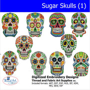 Machine Embroidery Designs - Sugar Skulls(1) - Threadart.com