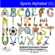Machine Embroidery Designs - Sports Alphabet 1 - Threadart.com