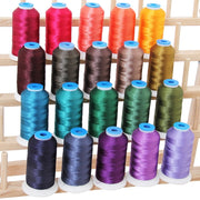 20 Colors of Polyester Embroidery Thread Set - Dark Colors - Threadart.com