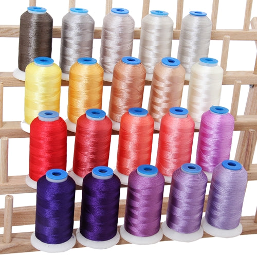 20 Colors of Polyester Embroidery Thread Set - Frosty Colors - Threadart.com