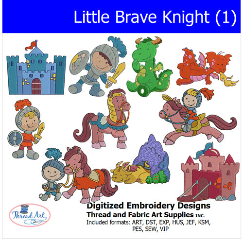 Machine Embroidery Designs - Little Brave Knight(1) - Threadart.com