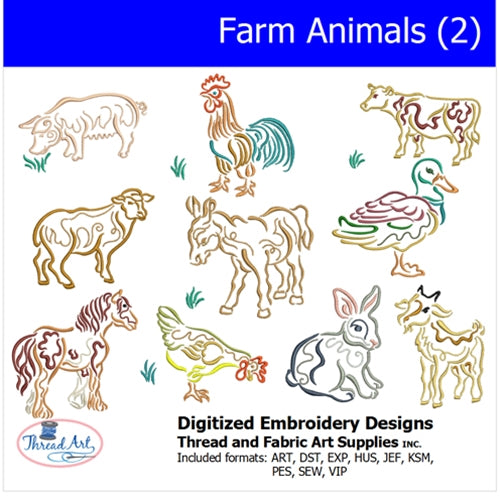 Machine Embroidery Designs - Farm Animals(2) - Threadart.com