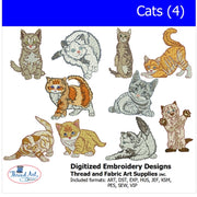 Machine Embroidery Designs - Cats(4) - Threadart.com