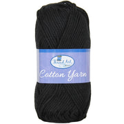 Crochet Cotton Yarn - #4 - Black - 50 gram skeins - 85 yds - Threadart.com