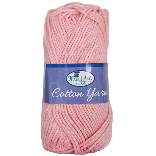 3 Pack of 100% Pure Cotton Crochet Yarn by Threadart | Hot Pink | 50 gram  Skeins | Worsted Medium #4 Yarn | 85 yds per Skein - 30 Colors Available
