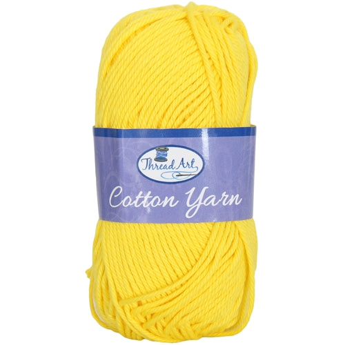 100% Pure Cotton Crochet Yarn by Threadart | OFF-WHITE | 50 gram Skeins |  Worsted Medium #4 Yarn | 85 yds per Skein - 30 Colors Available