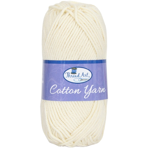 Crochet Cotton Yarn - #4 - Natural - 50 gram skeins - 85 yds - Threadart.com