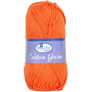 Crochet Cotton Yarn - #4 - Orange - 50 gram skeins - 85 yds - Threadart.com