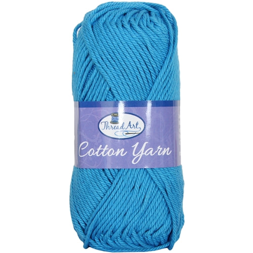 Crochet Cotton Yarn - #4 - Dark Aqua - 50 gram skeins - 85 yds - Threadart.com