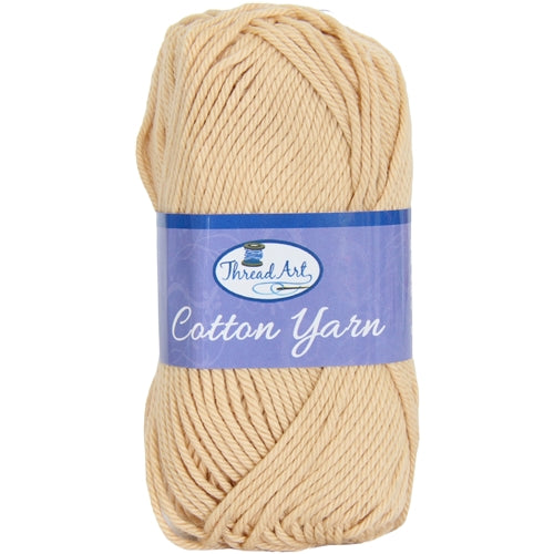 Crochet Cotton Yarn - #4 - Lt. Beige - 50 gram skeins - 85 yds
