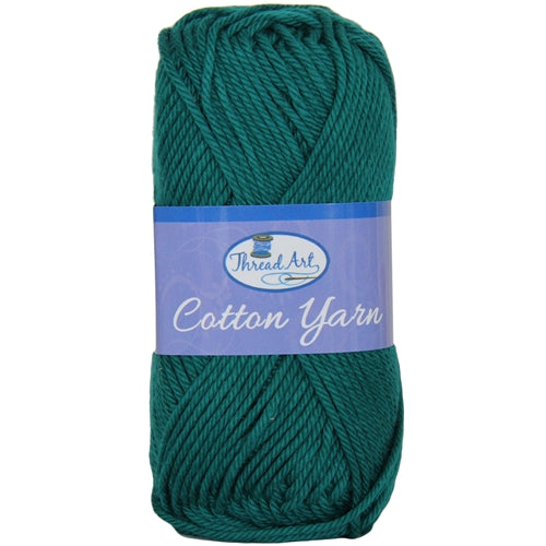 Crochet Cotton Yarn - #4 - Dark Green - 50 gram skeins - 85 yds