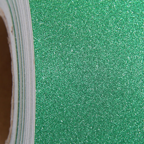 Glitter Green Adhesive Vinyl Paper 12" Roll - Peel and Stick By the Yard - Threadart.com