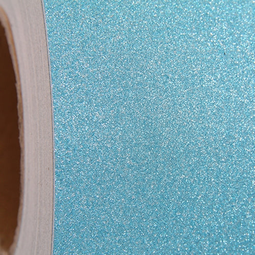 Glitter Teal Adhesive Vinyl Paper 12" Roll - Peel and Stick By the Yard - Threadart.com