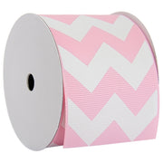 Grosgrain Chevron Ribbon 2 1/4" - 5 Yards - Pink - Threadart.com