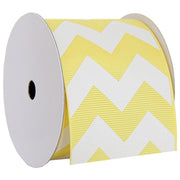 Grosgrain Chevron Ribbon 2 1/4" - 5 Yards - Yellow - Threadart.com