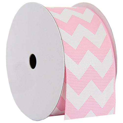 Grosgrain Chevron Ribbon 1 1/2" - 5 Yards - Pink - Threadart.com