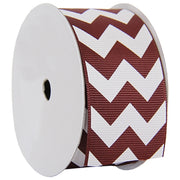 Grosgrain Chevron Ribbon 1 1/2" - 5 Yards - Chocolate - Threadart.com
