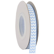 Grosgrain Chevron Ribbon 3/8" - 10 Yards - Baby Blue - Threadart.com
