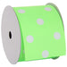 Grosgrain Dots Ribbon 2 1/4" - 5 Yards - Neon Green - Threadart.com