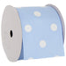 Grosgrain Dots Ribbon 2 1/4" - 5 Yards - Baby Blue - Threadart.com