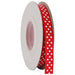 Grosgrain Dots Ribbon 3/8" - 10 Yards - Red - Threadart.com