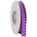 Grosgrain Dots Ribbon 3/8" - 10 Yards - Purple - Threadart.com