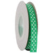 Grosgrain Dots Ribbon 3/8" - 10 Yards - Green - Threadart.com