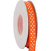 Grosgrain Dots Ribbon 3/8" - 10 Yards - Orange - Threadart.com