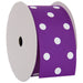 Grosgrain Dots Ribbon 1 1/2" - 5 Yards - Purple - Threadart.com