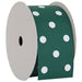 Grosgrain Dots Ribbon 1 1/2" - 5 Yards - Forest Green - Threadart.com
