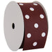 Grosgrain Dots Ribbon 1 1/2" - 5 Yards - Chocolate - Threadart.com
