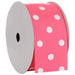 Grosgrain Dots Ribbon 1 1/2" - 5 Yards - Hot Pink - Threadart.com