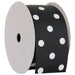 Grosgrain Dots Ribbon 1 1/2" - 5 Yards - Black - Threadart.com