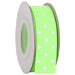 Grosgrain Dots Ribbon 7/8" - 10 Yards - Neon Green - Threadart.com
