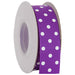 Grosgrain Dots Ribbon 7/8" - 10 Yards - Purple - Threadart.com