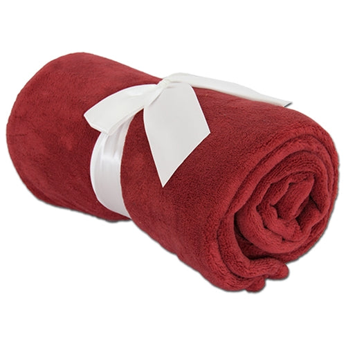 Plush Fleece Blanket - Maroon - Threadart.com