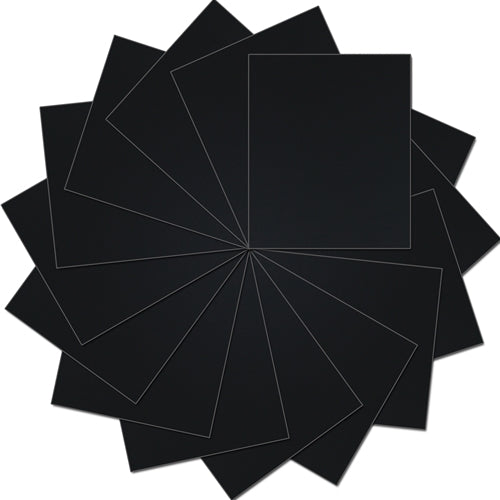 Black Iron On Vinyl - Heat Transfer Pack of  Sheets - Threadart.com