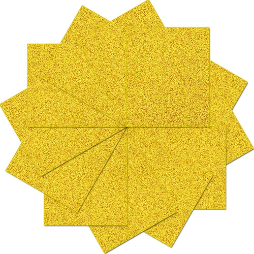 Gold Glitter  Iron On Vinyl - Pack of Heat Transfer Sheets - Threadart.com
