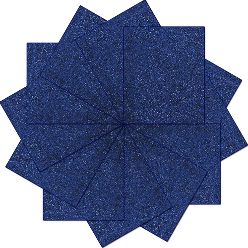Navy Glitter  Iron On Vinyl - Pack of Heat Transfer Sheets - Threadart.com