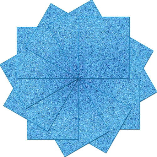 Blue Glitter  Iron On Vinyl - Pack of Heat Transfer Sheets - Threadart.com