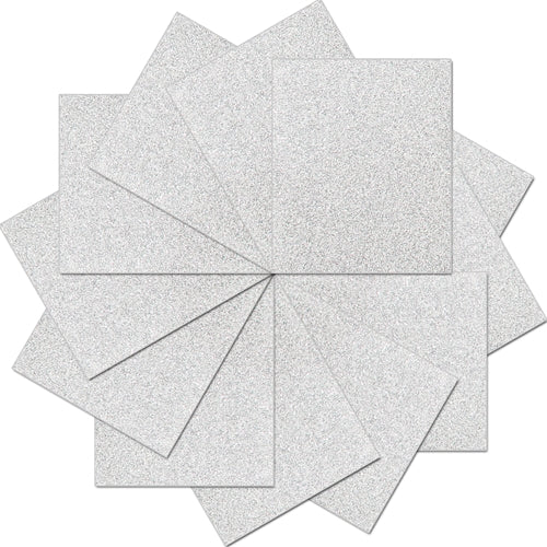 Silver Glitter  Iron On Vinyl - Pack of Heat Transfer Sheets - Threadart.com