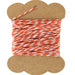 Cotton Baker's Twine - 10 Yards - ColorTwist - Orange & White - Threadart.com