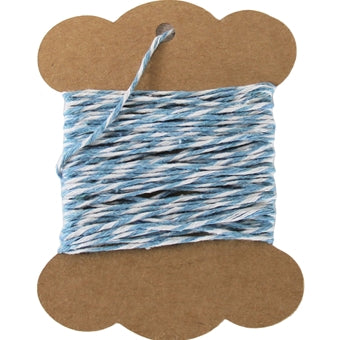 Cotton Baker's Twine - 10 Yards - ColorTwist - Blue & White - Threadart.com