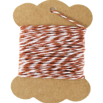 Cotton Baker's Twine - 10 Yards - ColorTwist - Coffee & White - Threadart.com