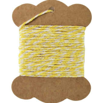Cotton Baker's Twine - 10 Yards - ColorTwist - Yellow & White - Threadart.com