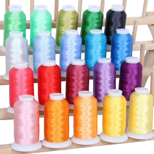 20 Colors of Polyester Embroidery Thread Set - Fresh Colors - Threadart.com