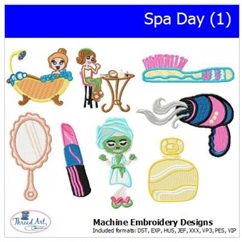 Machine Embroidery Designs -Spa Day(1) - Threadart.com